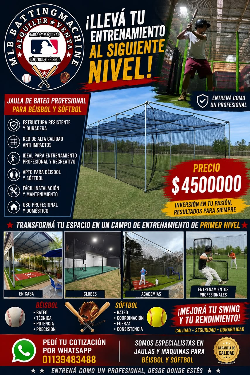 Próxima Inauguración MLB Batting Machines Argentina